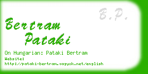 bertram pataki business card